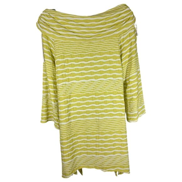 IC By Connie K Tunic M Womens Multicolor Unlined Pullover Business Top Boat Cowl - Picture 2 of 6